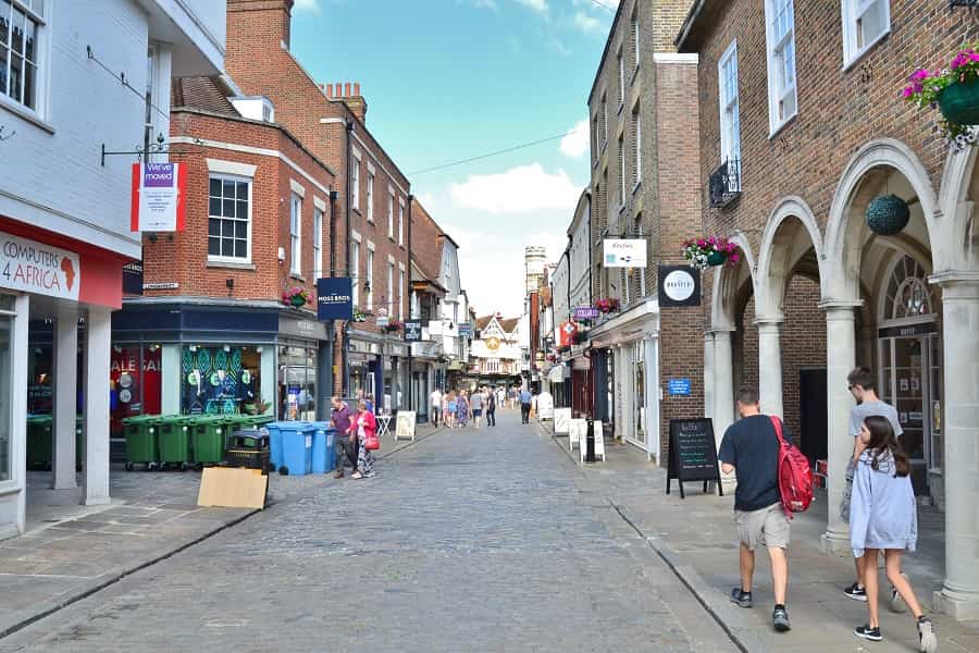 Cobblestone Street in Canterbury