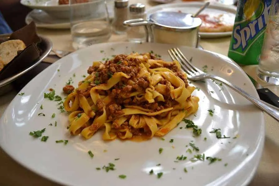 Pasta at Casa del Vin Santo