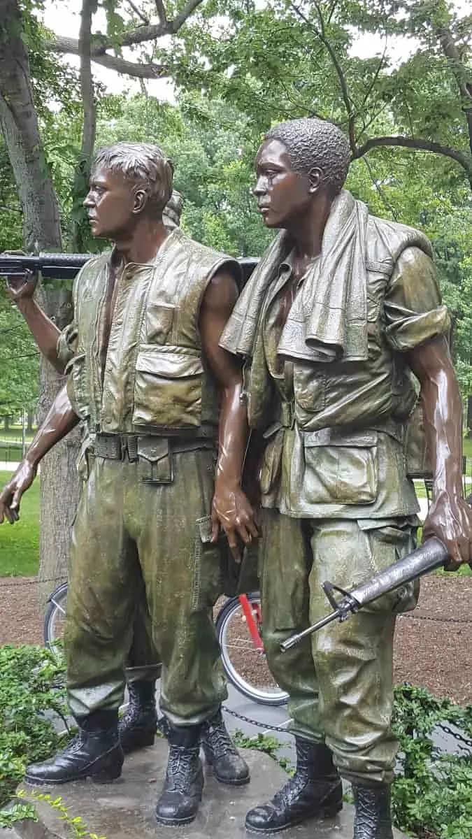Three Soldier Statue at Vietnam War Memorial