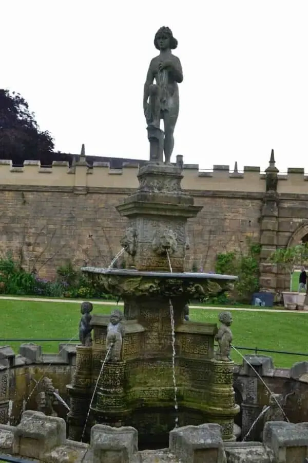 Fountain at the Bolsover Castle Gardens