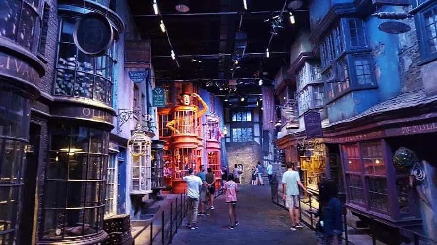 View of Diagon Alley from Harry Potter Movies