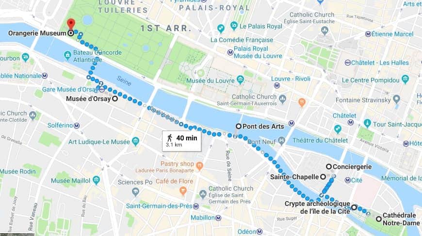 Day One Paris Map