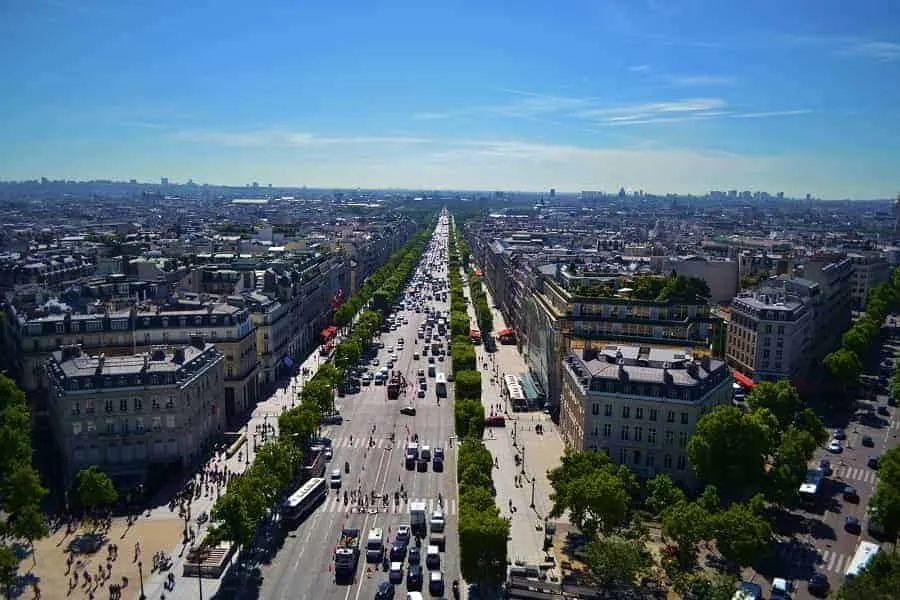 View from the Arc de Triomphe