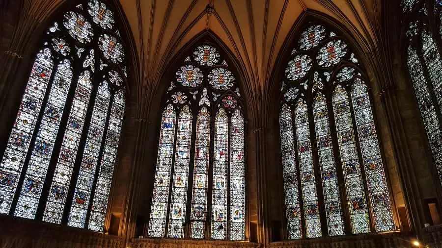 Ornate Stained Glass in York Minster