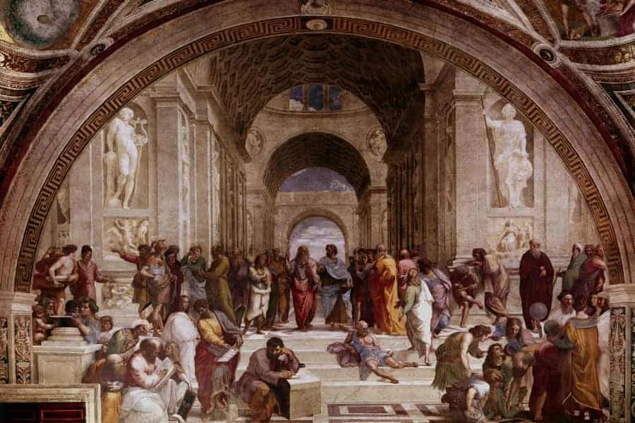 The School of Athens' by Raffaello Santi