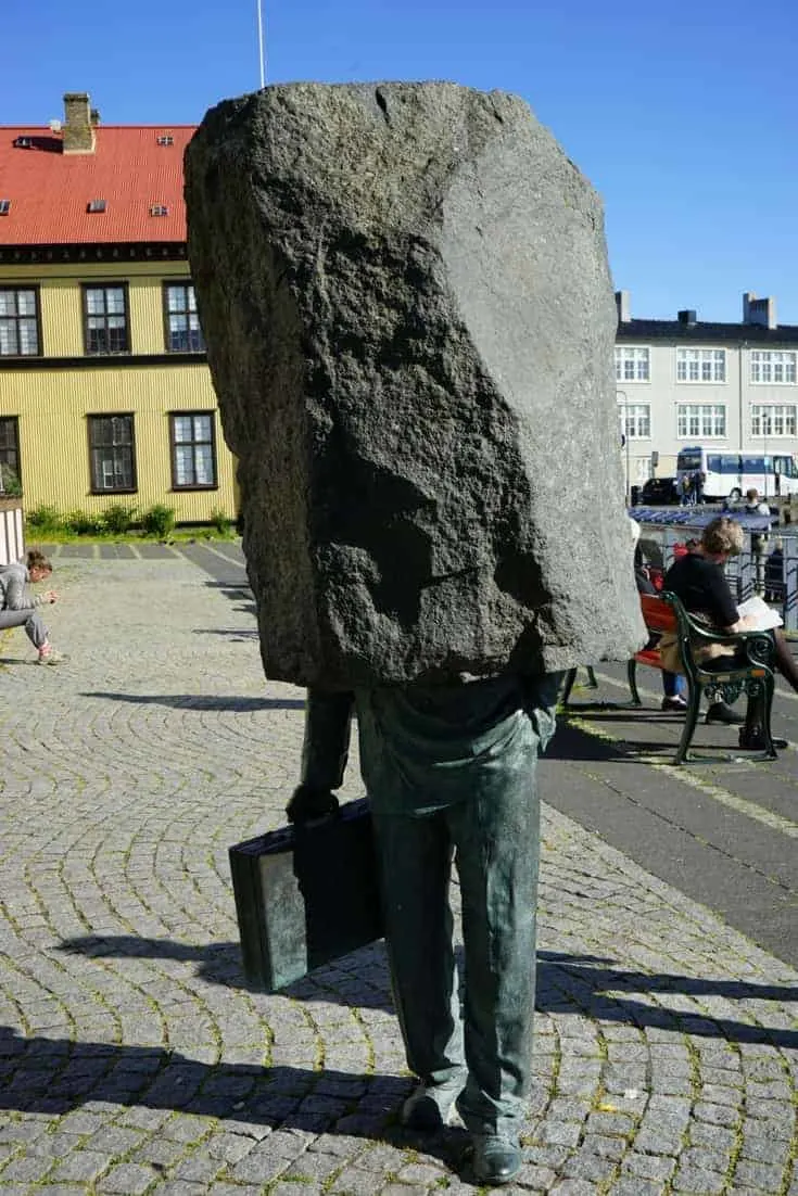Bureaucrat statue in Reykjavik