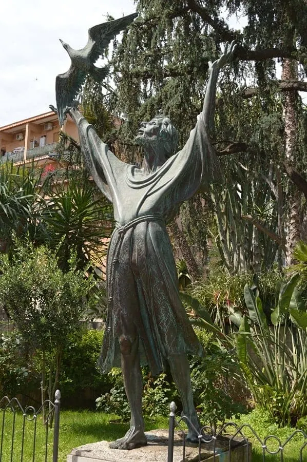 Saint Francis of Assisi Statue in Sorrento