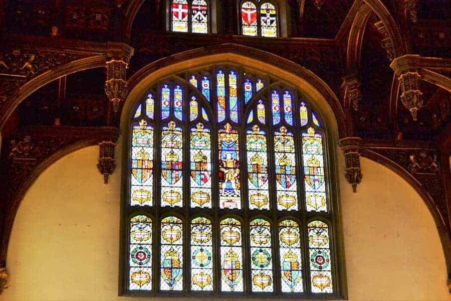 Hampton Court Palace Stained Glass in Great Hall