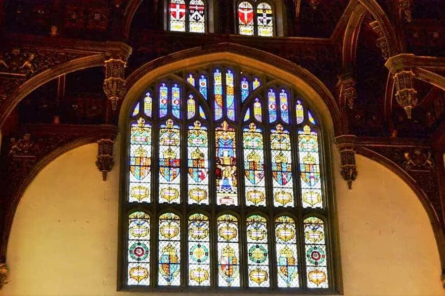 Hampton Court Palace Stained Glass in Great Hall