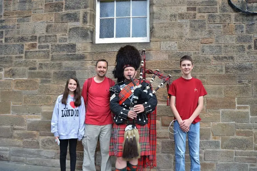 Bagpiper in Scotland