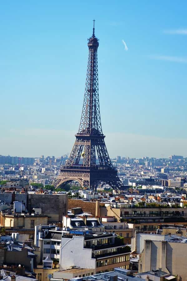 View of Eiffel Tower from Arc de Trioumphe