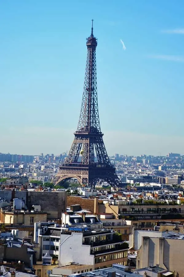View of Eiffel Tower from Arc de Trioumphe