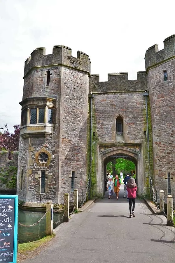 Bridge leading to Bishops Palace in Wells