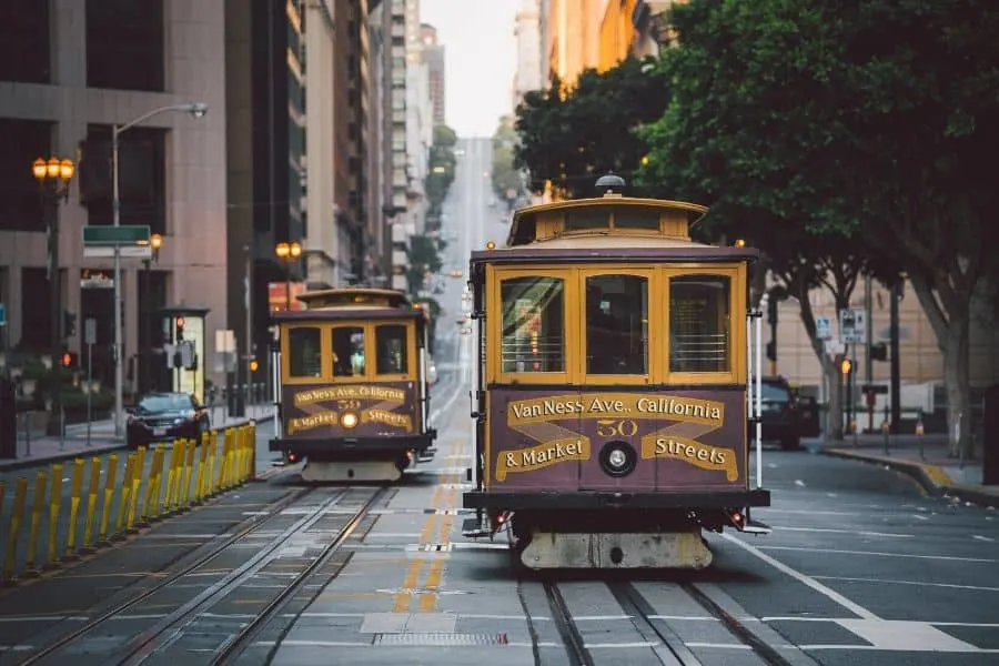 Taking a Cable Car in San Francisco