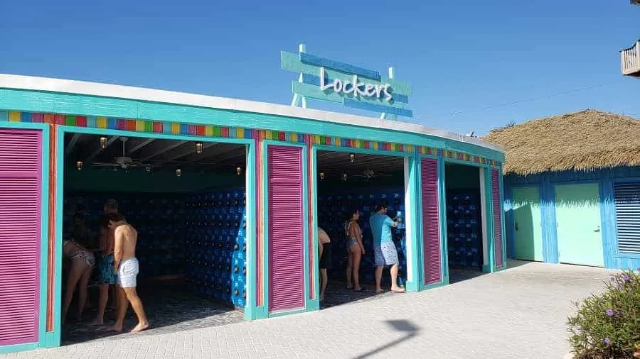 Lockers at Coco Cay