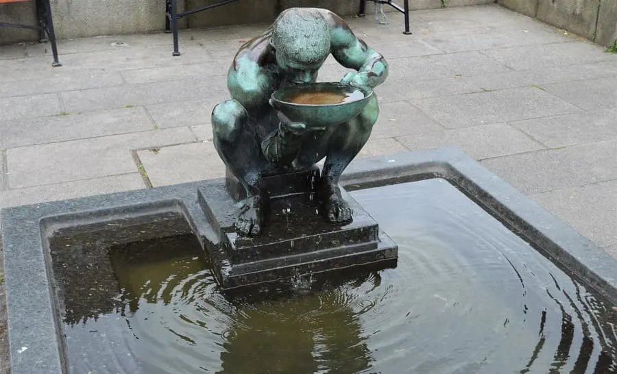 Fountain Near City Hall in Oslo