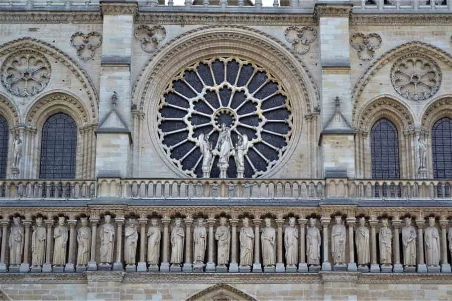 Gallery of Kings on Notre Dam Cathedral