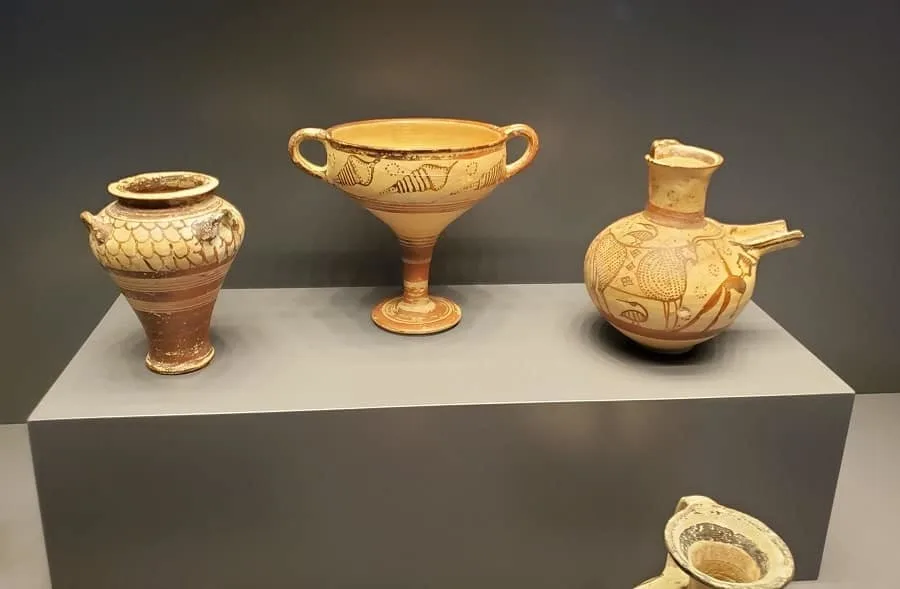 ancient pottery at Getty Villa