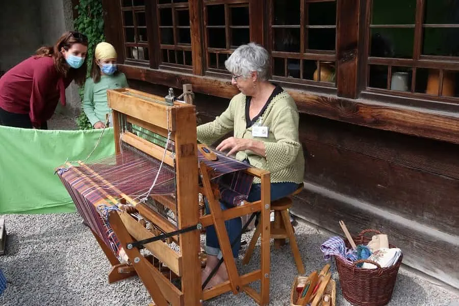 Weaving at Black Forest Open Air Museum