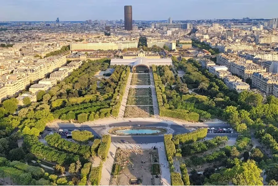 View of Paris from 2nd Level of Eiffel Tower