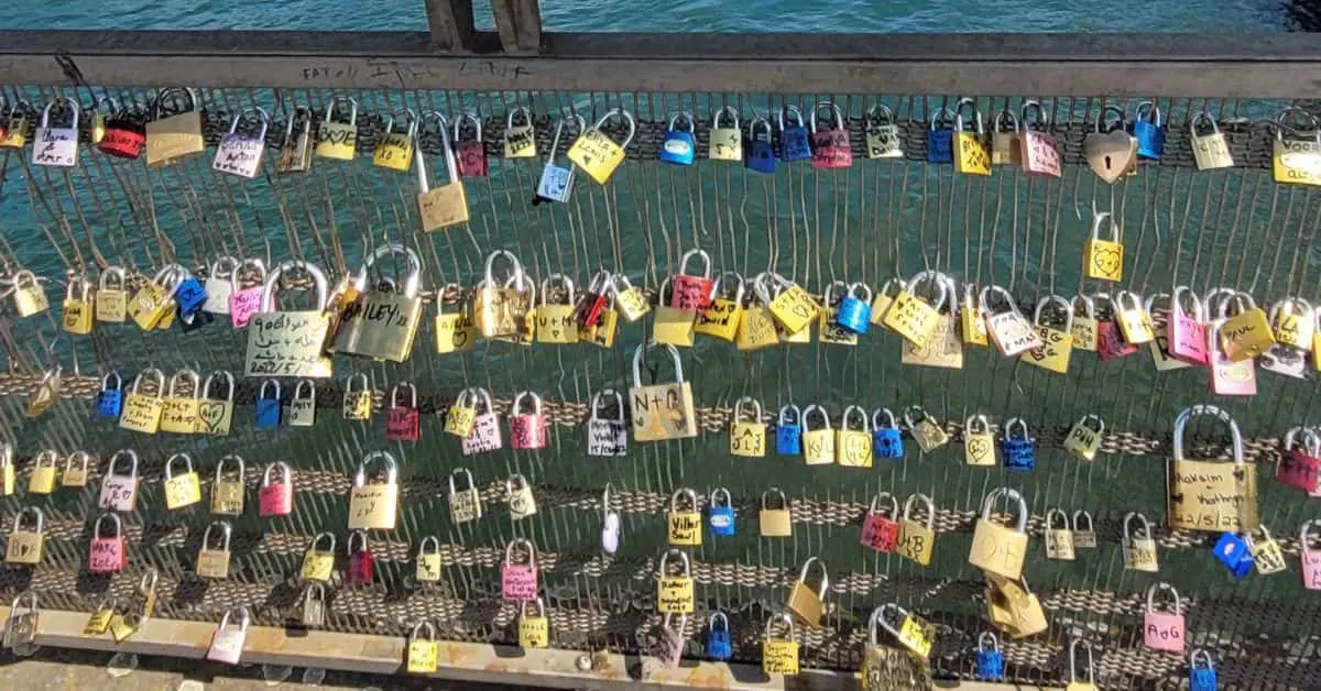 Love Lock Bridge in Paris