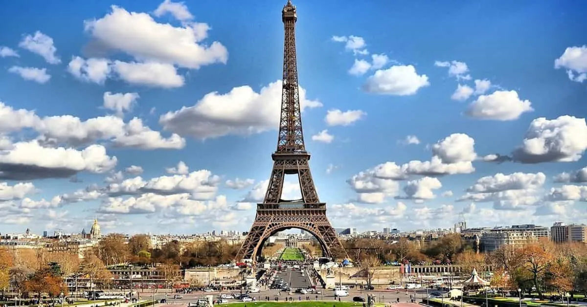 View of Eiffel Tower in Paris