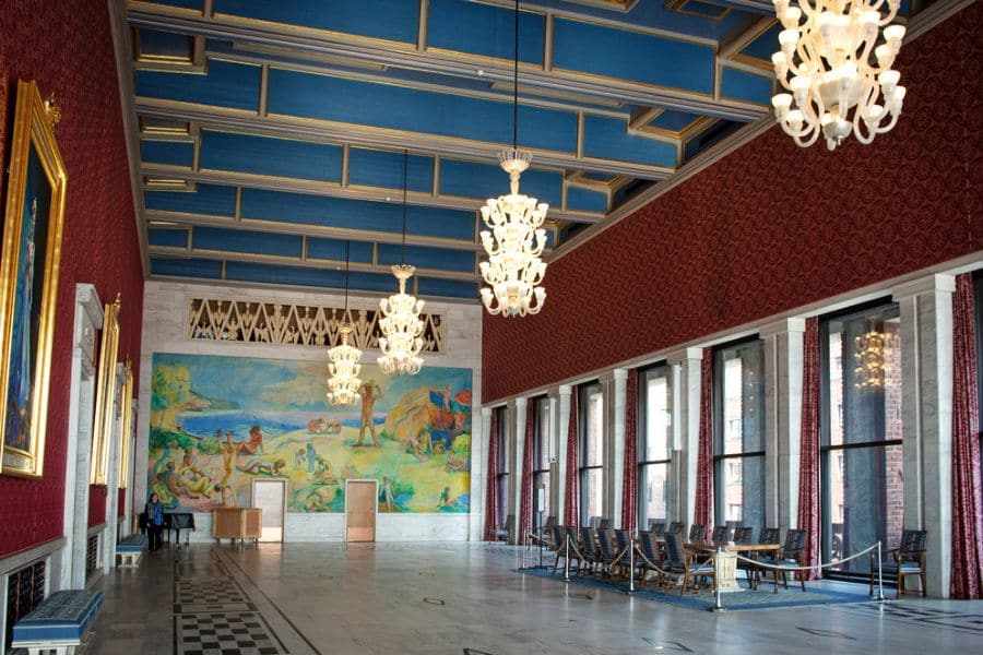 Inside Oslo City Hall